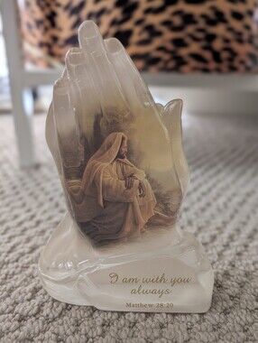 "Always with You" Praying Hands Religious Art Collectible, 6" x 4.5"